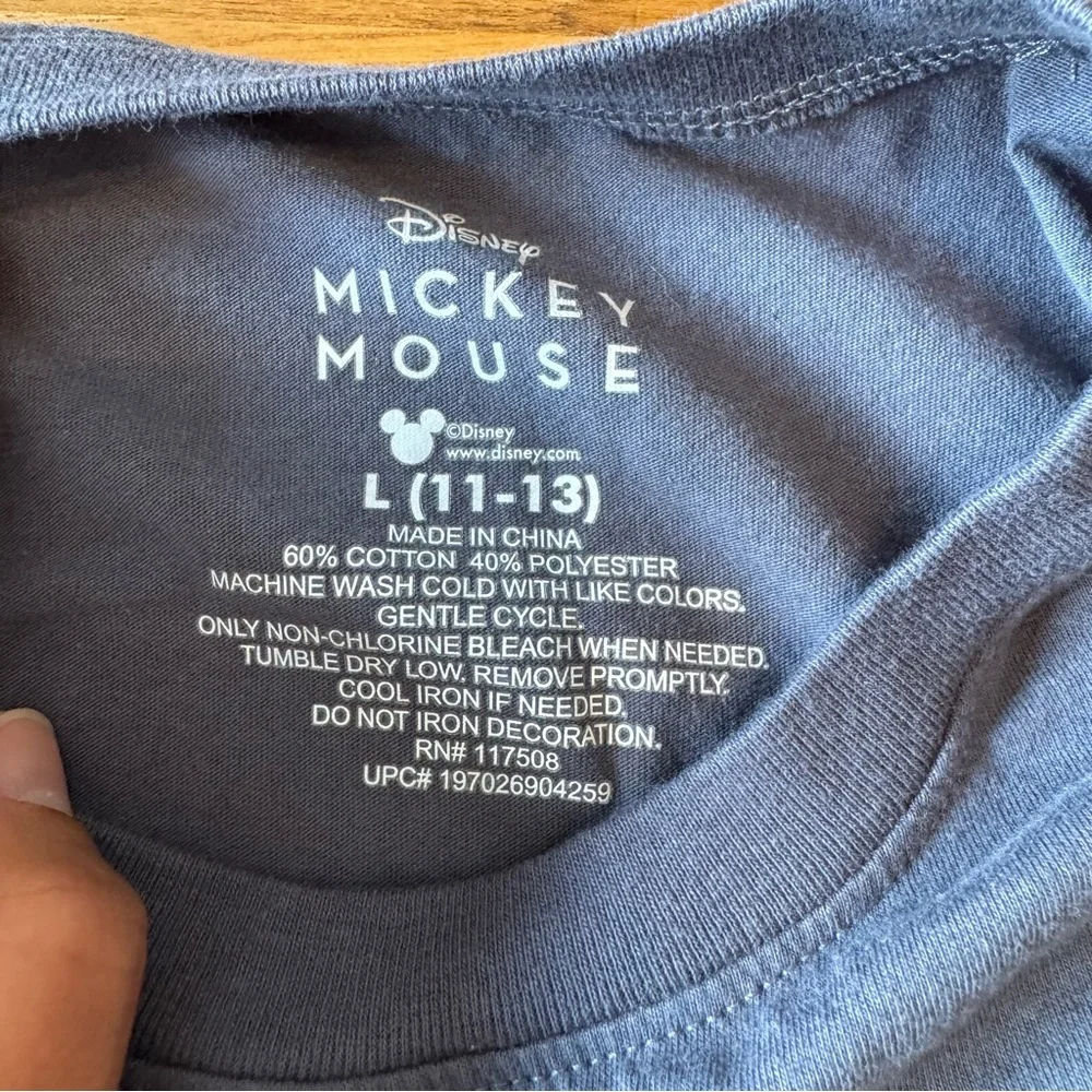 Disney Shirt Kids’ Large 11-13 Grey Mickey Mouse Oh Boy Handstand Short Sleeve